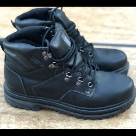 skechers boots mens blue